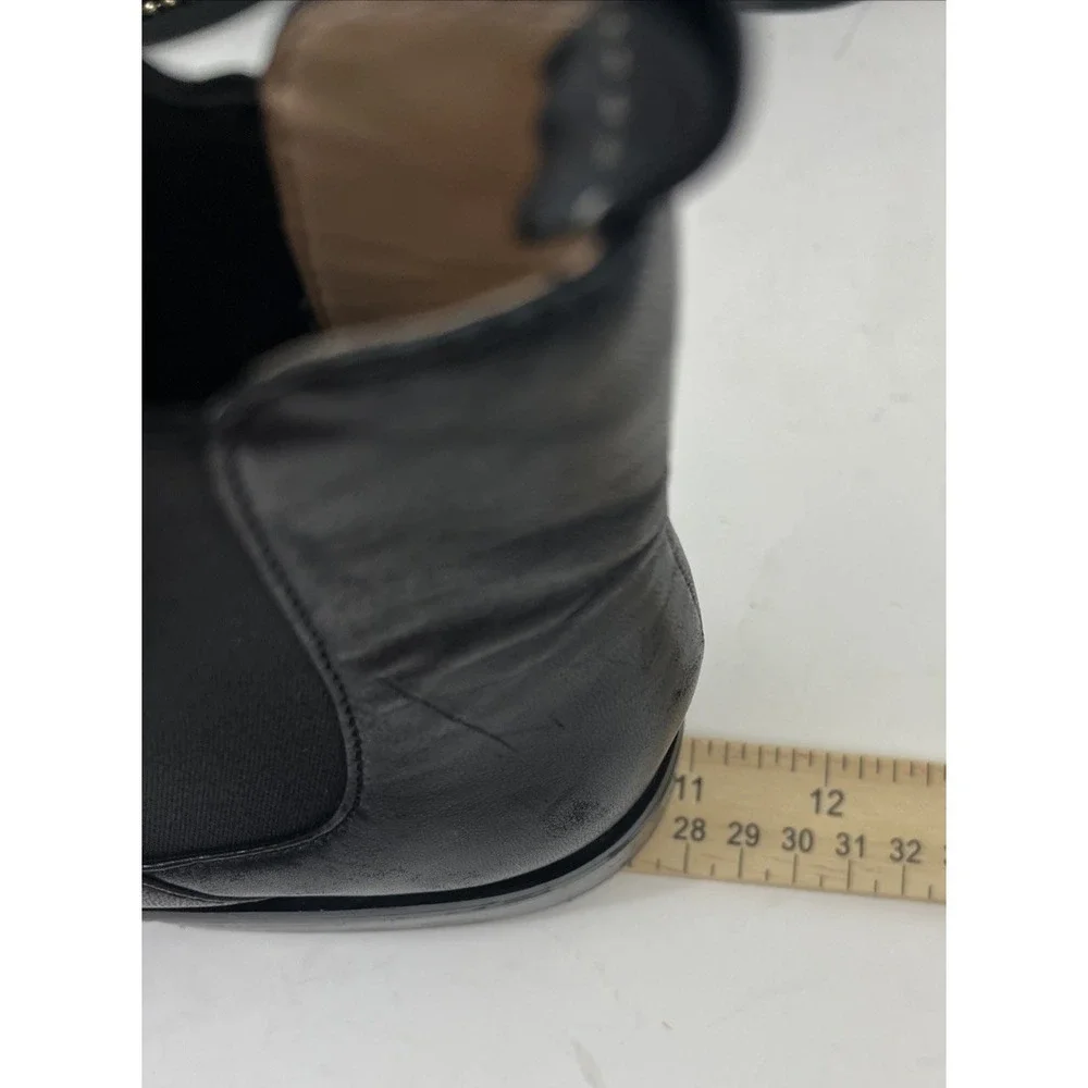 Coach Women Nichole Bootie Size 9 Gold Studded Chelsea Coach Name on Toe